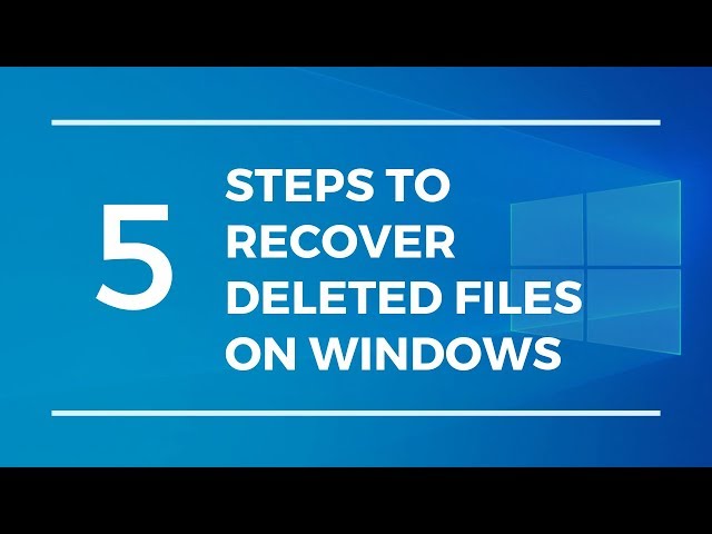 Recover Deleted Files on Windows 10 in 5 Simple Steps