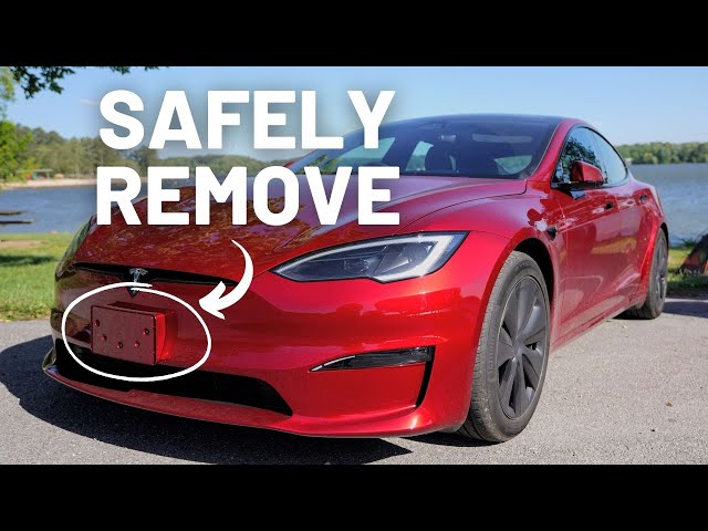 Model S Front License Plate DIY Removal - Do This Before PPF - TESBROS