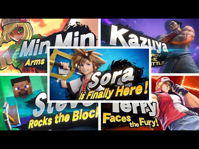 Super Smash Bros Ultimate - All Newcomers Trailers Including Sora