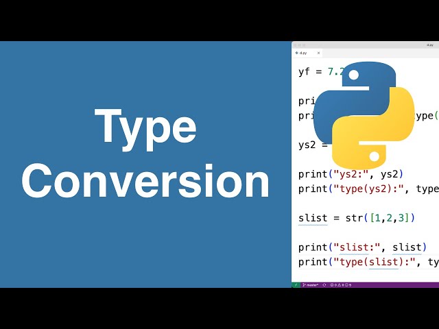 Type Conversion | Python Tutorial