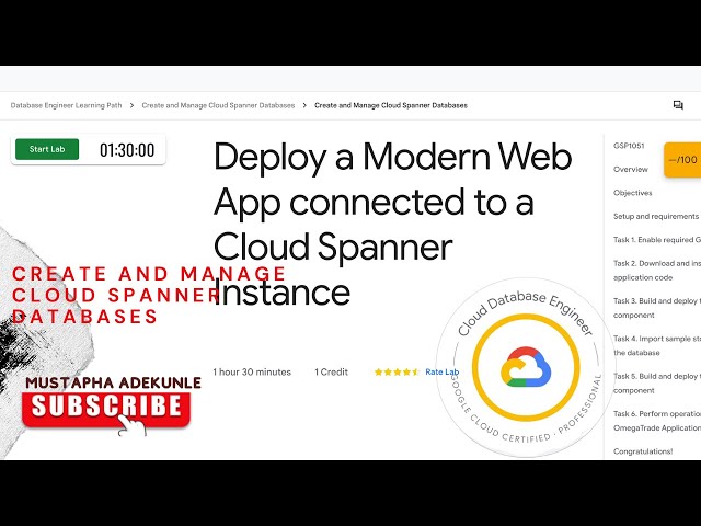 Deploy a Modern Web App connected to a Cloud Spanner Instance with Explanation | GSP1051 | Qwiklabs