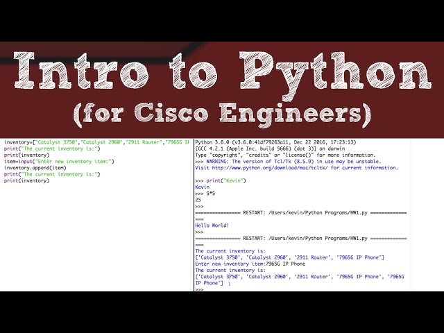 Introduction to Python for Cisco Networking Professionals