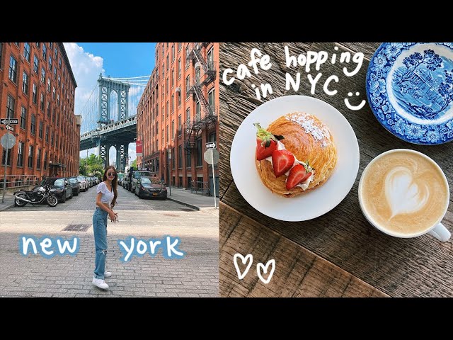 nyc vlog 🗽 how much i spend cafe hopping in new york city (rainbow bagel, lobster rolls, rose latte)