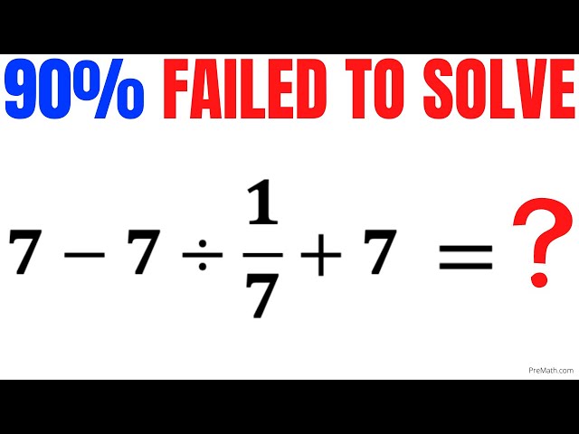 Fun Algebra Problem | PEMDAS and BODMAS | College Entrance Exam
