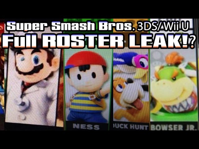 -SSB4-  FULL ROSTER LEAK?! // Super Smash Bros. 3DS / Wii U