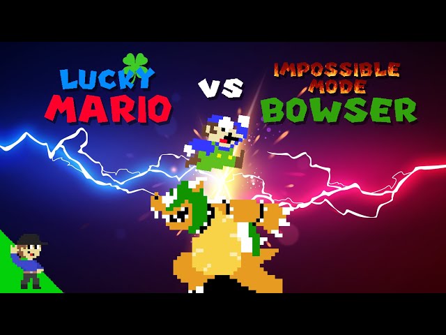 Lucky Mario vs Impossible Mode Bowser