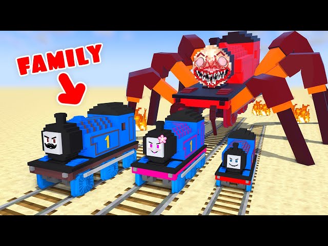 Monster School : Choo Choo Charles attack Thomas The Train Family - Sad Story - Minecraft Animation