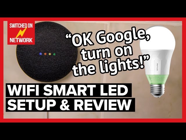 Smart WiFi LED Lightbulb Setup with Google Home Mini (TPLink LB110)