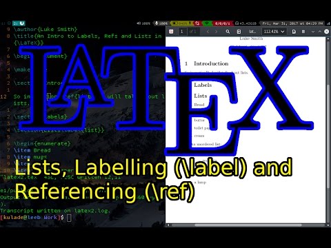 Learn LaTeX Tutorial (2): Labels, References and Lists (ordered and unordered)
