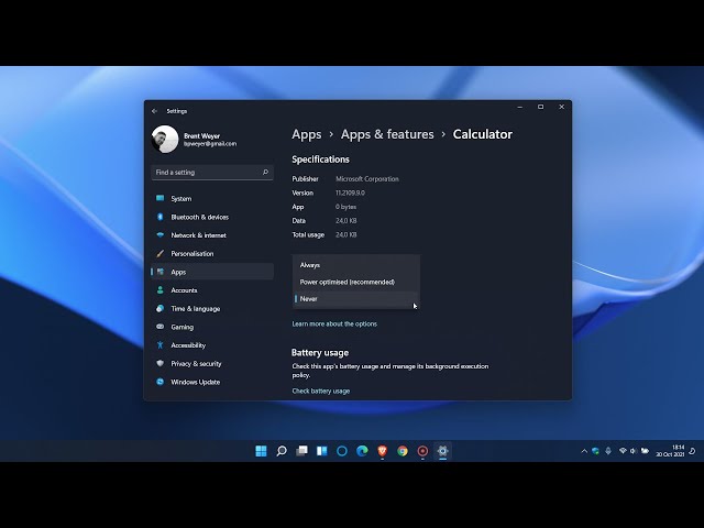 How to turn Background apps Off in Windows 11