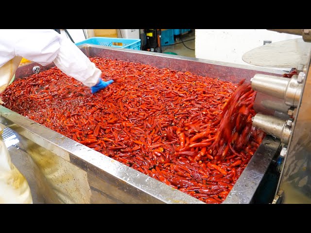 The process of making delicious red spices! Harmony of spiciness and sourness