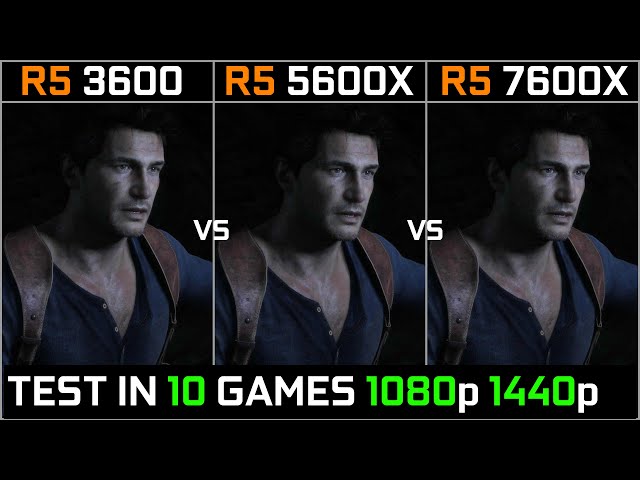 RYZEN 5 3600 vs RYZEN 5 5600X vs RYZEN 5 7600X | Test in 10 Games | 1080p 1440p