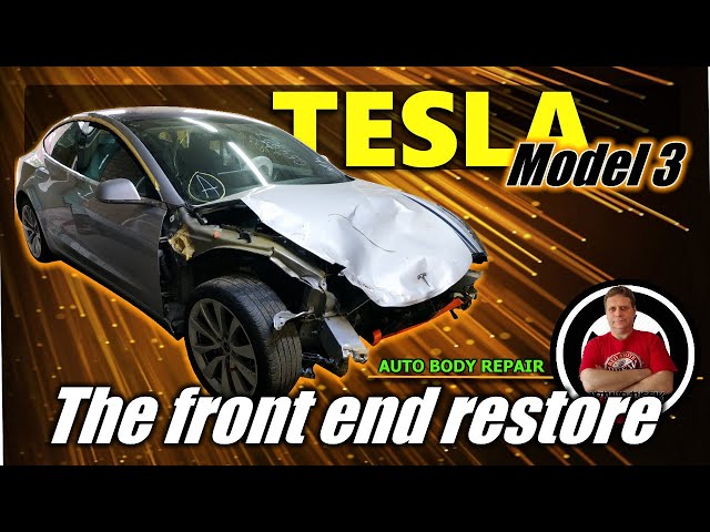 Tesla Model 3. The front end restore. Ремонт переда.