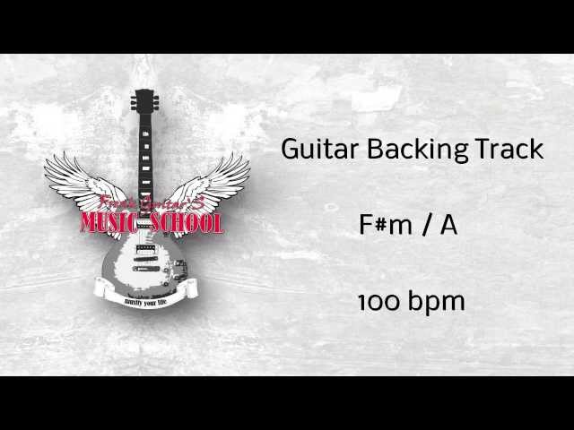 Guitar Backing Track / Jam Track F#m 100 bpm