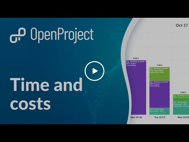 OpenProject Track Time and Costs