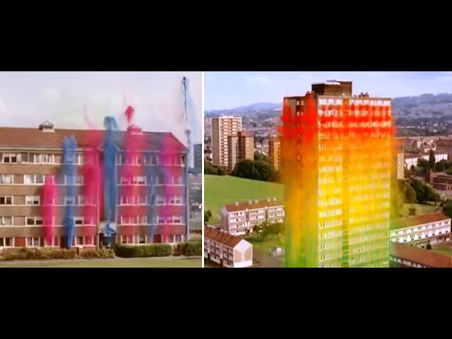 Watch These Buildings Get Painted with Fireworks