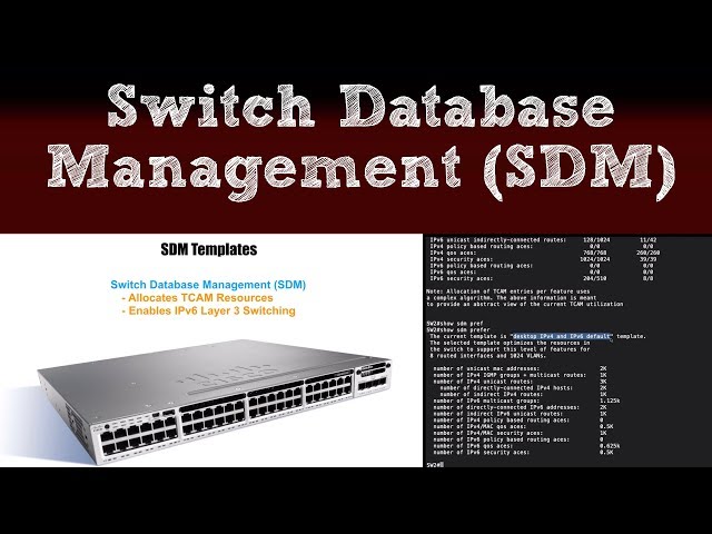 Enable IPv6 Multilayer Switching & Reallocate TCAM Resources with Switch Database Management (SDM)