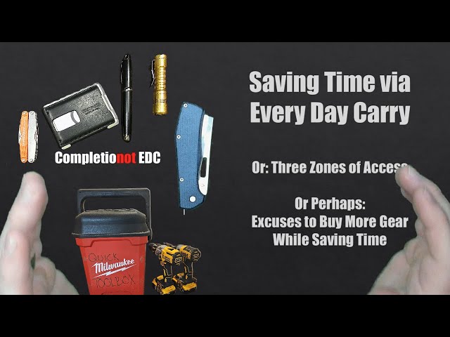 Saving Time via EDC -or- Excuses to buy more gear while saving time