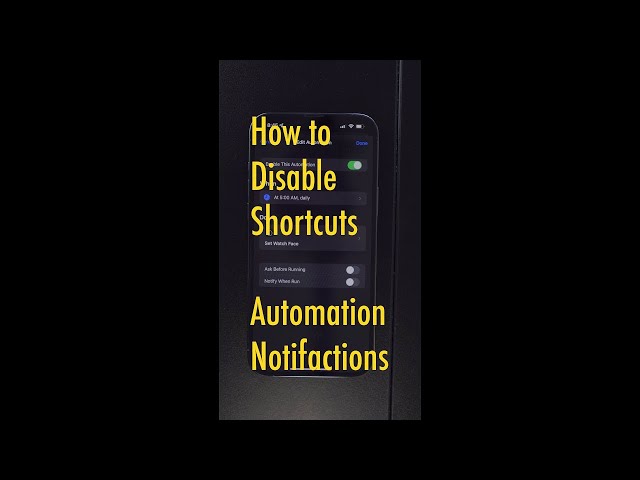 How to Disable Shortcuts Automation Notifications #shorts