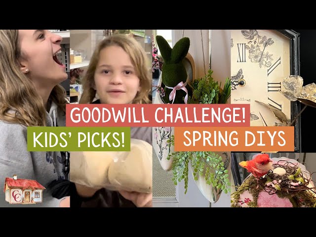 GOODWILL CHALLENGE: Upcycling Kids’ Thrift Store Picks Into Pretty Spring Decor