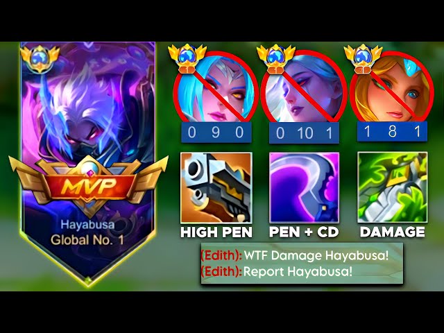 HAYABUSA MOST DEADLY ONE HIT COMBO BUILD EASILY DESTROYED ENEMIES!😱 (auto kill)