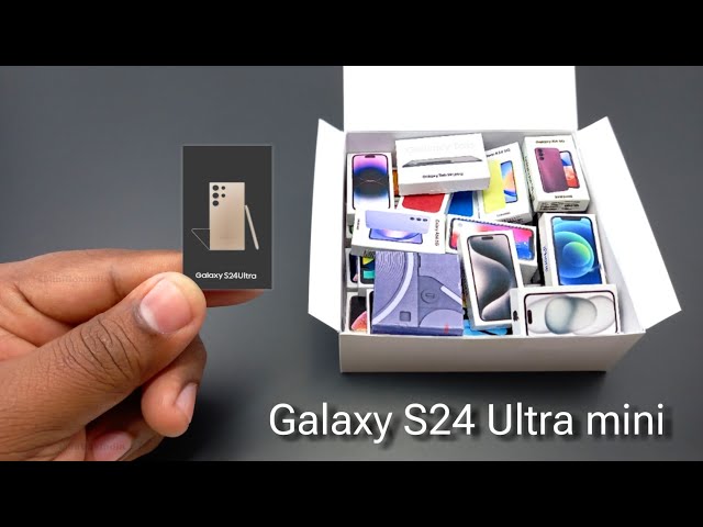 Galaxy S24 ultra with mini S pen minibox unboxing
