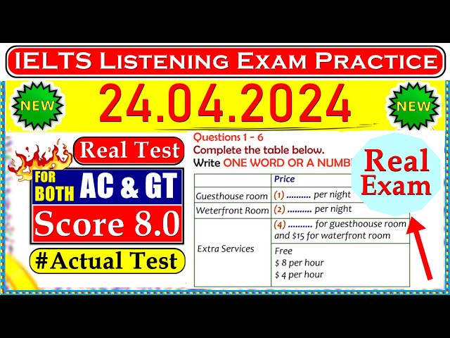 IELTS LISTENING PRACTICE TEST 2024 WITH ANSWERS | 24.04.2024