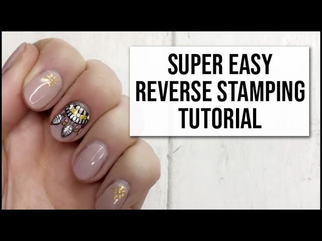 SUPER EASY Reverse Stamping Nail Art Tutorial | Gel Nails | xameliax
