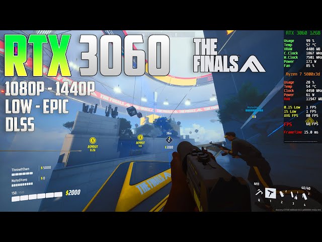 RTX 3060 The Finals | 1440p - 1080p | Epic & Low | DLSS