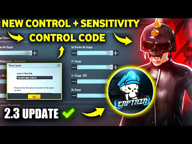 🔥(2.3 Update) New Star Captain Sensitivity & Star Captain Control Code & sensitivity code pubg/bgmi