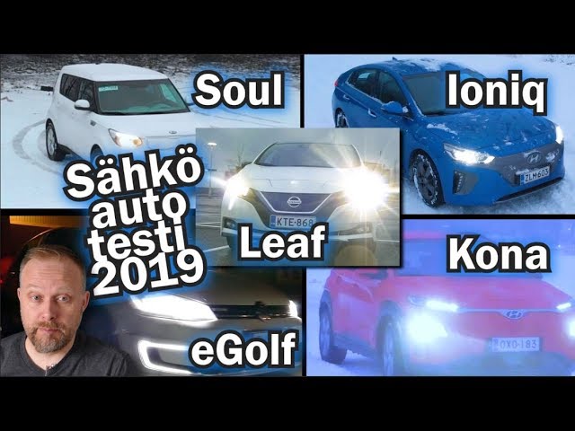 6. Sähköautoa etsimässä- Nissan Leaf, Hyundai Ioniq, eGolf, Hyundai Kona ja Kia Soul