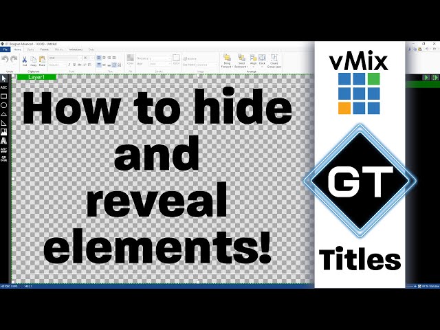 vMix GT Title Designer- Hiding and revealing elements in your title