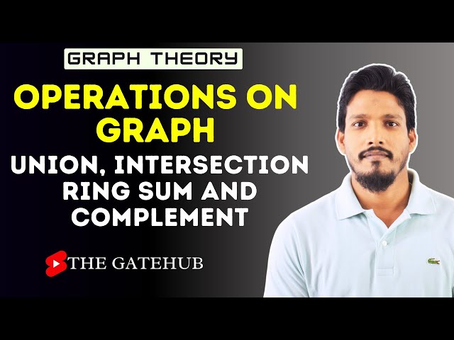 Union Intersection Ring sum and Complement of graph | Operations on Graph | GATECSE | Graph Theory