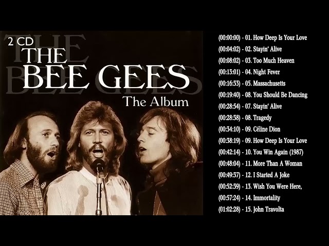 GRANDES EXITOS DE LOS BEE GEES. bee gees greatest hits. full album best songs of bee gees.