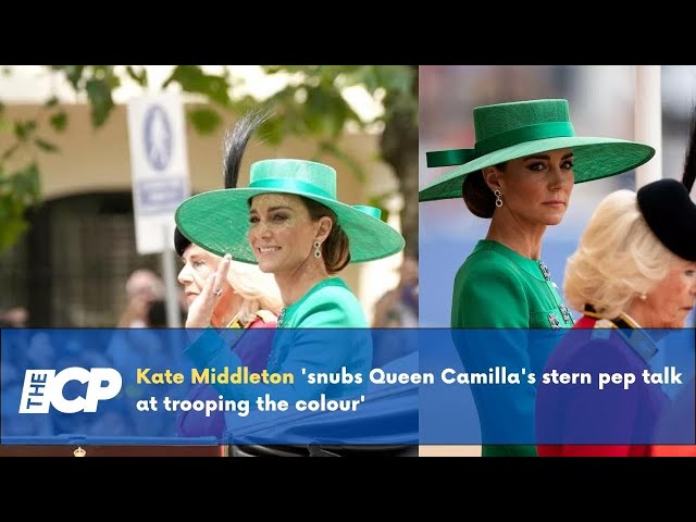Kate Middleton 'snubs Queen Camilla's stern pep talk at trooping the colour'