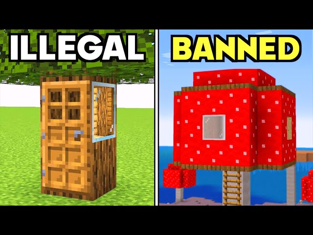 43 Illegal Houses In Minecraft!