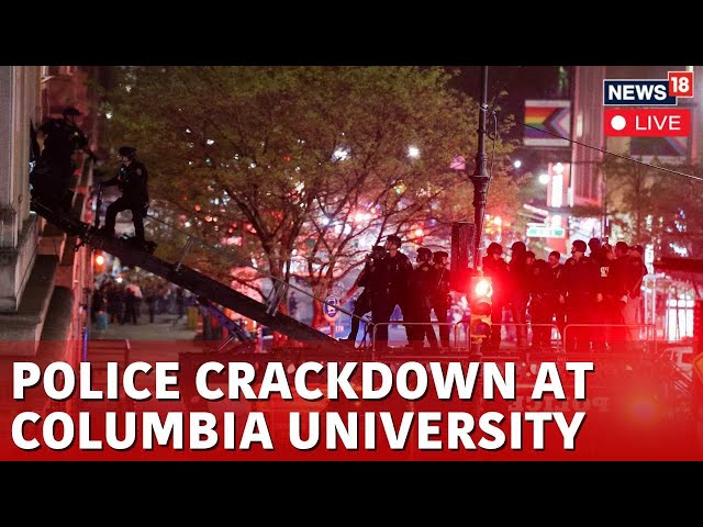 Columbia University Live: Large Number Of New York City Police Officers Begin Entering Campus | N18L