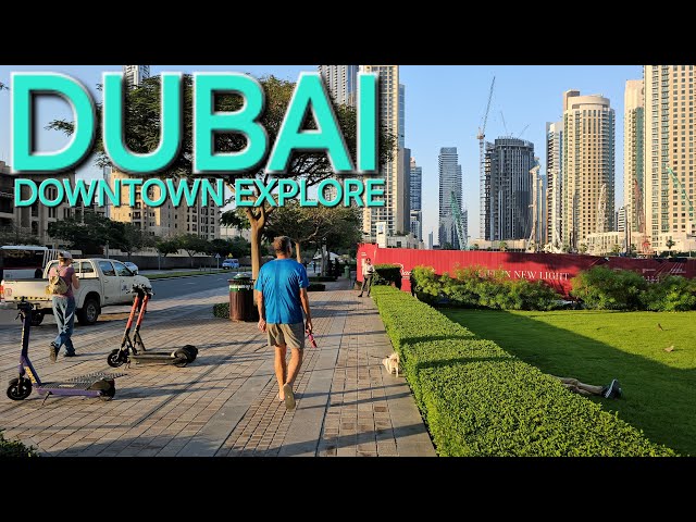 5:30pm Dubai UAE Walkthrough: Explore "STREET LIFE" in Downtown Dubai & DTPC (4.18.24: 4K-UHD)