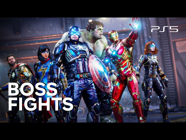 All Boss Fights & Ending - Marvel's Avengers (PS5)