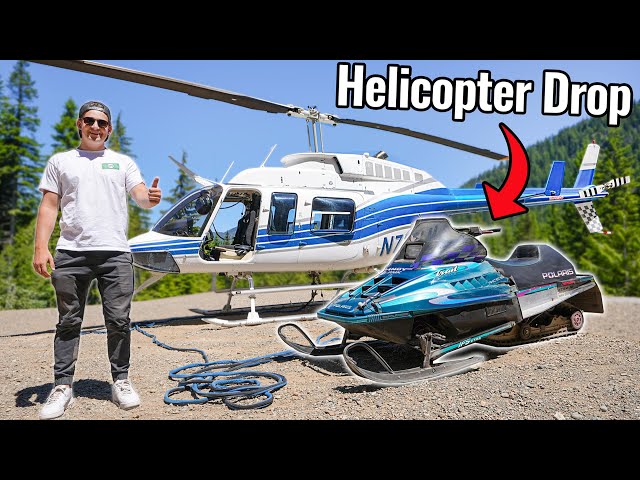 Dropping a Snowmobile from a Helicopter