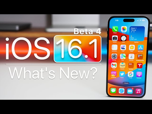 iOS 16.1 Beta 4 is Out! - What's New?