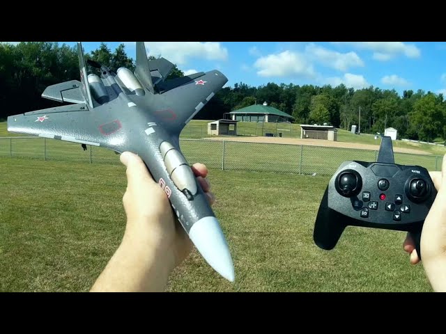 QF009 SU35 RTF 3CH RC Inverted Airplane Flight Test Review