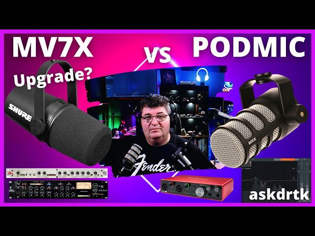 Shure MV7X vs Rode PodMic - With and Without Processing