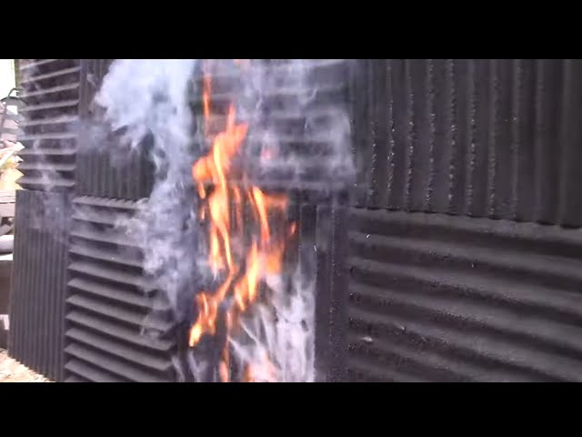 Studio Soundproofing Foam - Fire Test