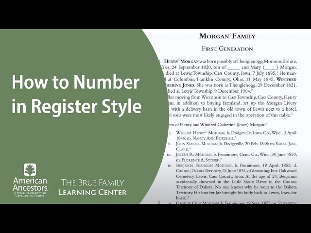 How to Number in Register Style
