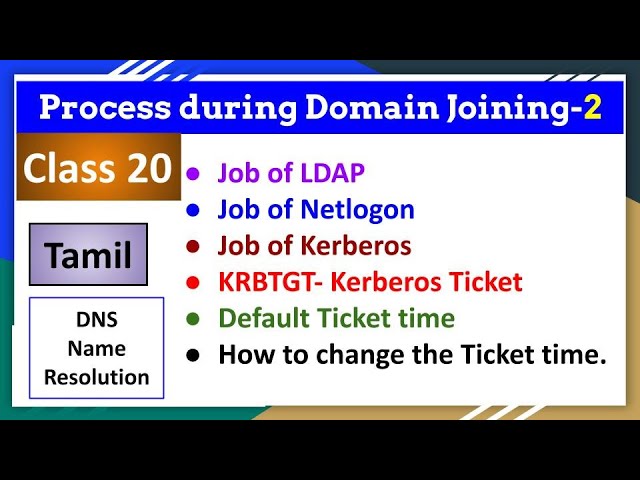 #20 Process during Domain Join Part 2 in Tamil | Huzefa | #windows #dns #ldap #kerberos