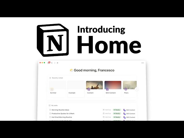 Introducing Notion Home