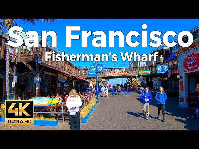 San Francisco, California Walking Tour - Fisherman's Wharf  (4K Ultra HD 60fps) – With Captions