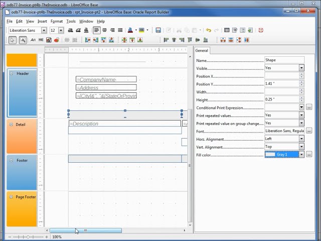 LibreOffice Base (77) Home Invoice pt4b The Invoice