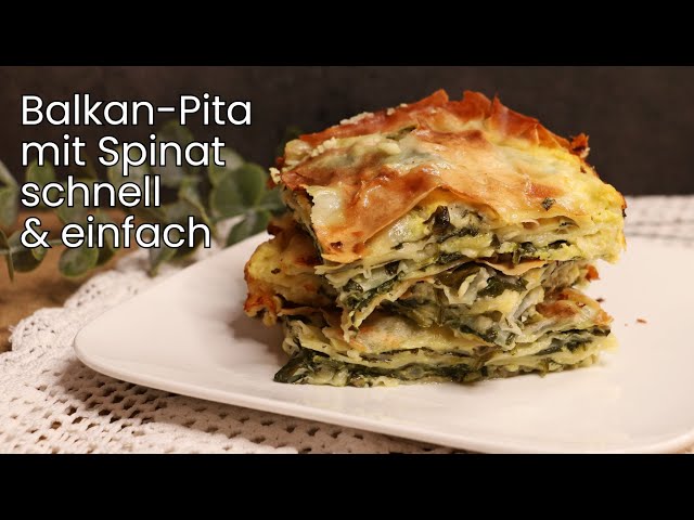 HOMEMADE BALKAN PITA WITH SPINACH “ZELJANICA” WITH STORE-BOUGHT FILO DOUGH